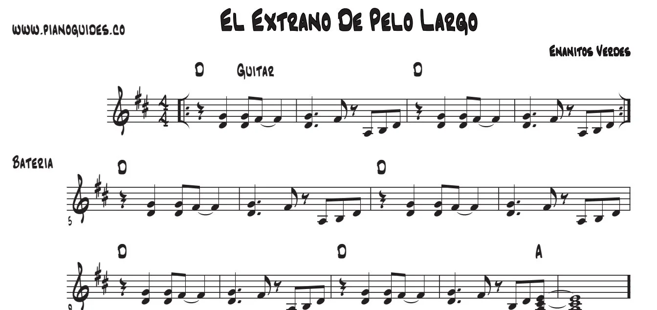 Título y primeras líneas de la guía de El Extraño De Pelo Largo