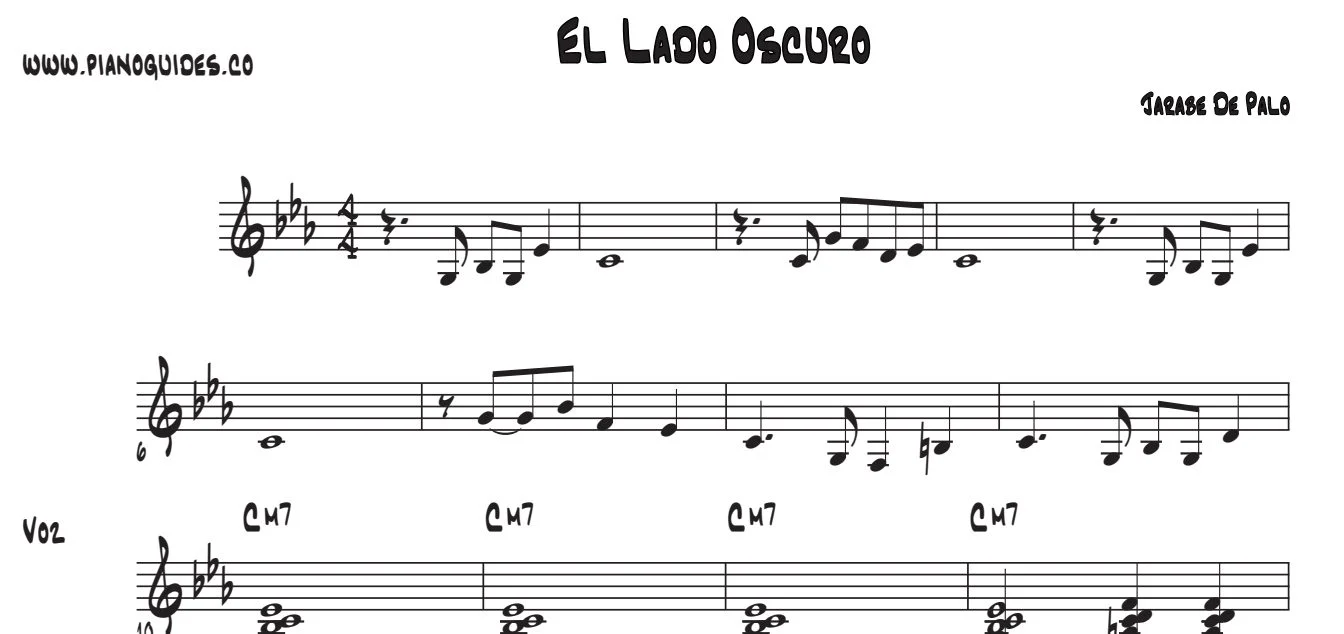 Título y primeras líneas de la guía de El Lado Oscuro