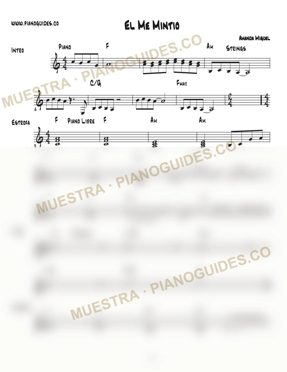 Primera página de la guía Él Me Mintió