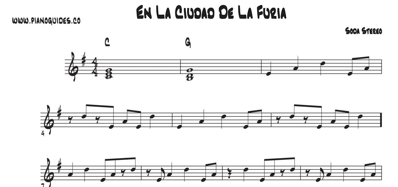 Título y primeras líneas de la guía de En La Ciudad De La Furia