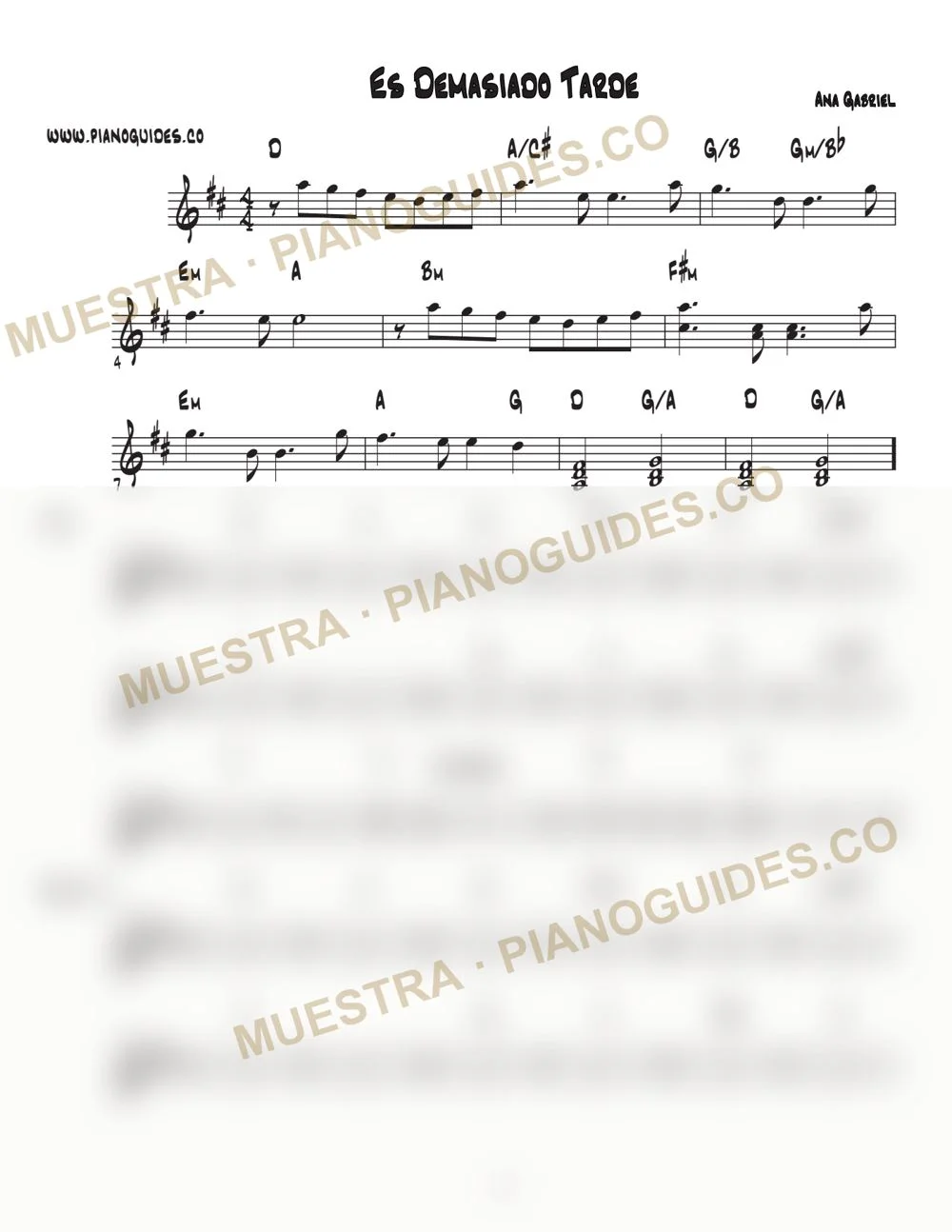 Primera página de la guía Es Demasiado Tarde
