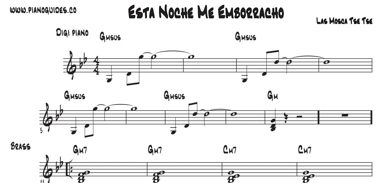 Título y primeras líneas de la guía de Esta Noche Me Emborracho