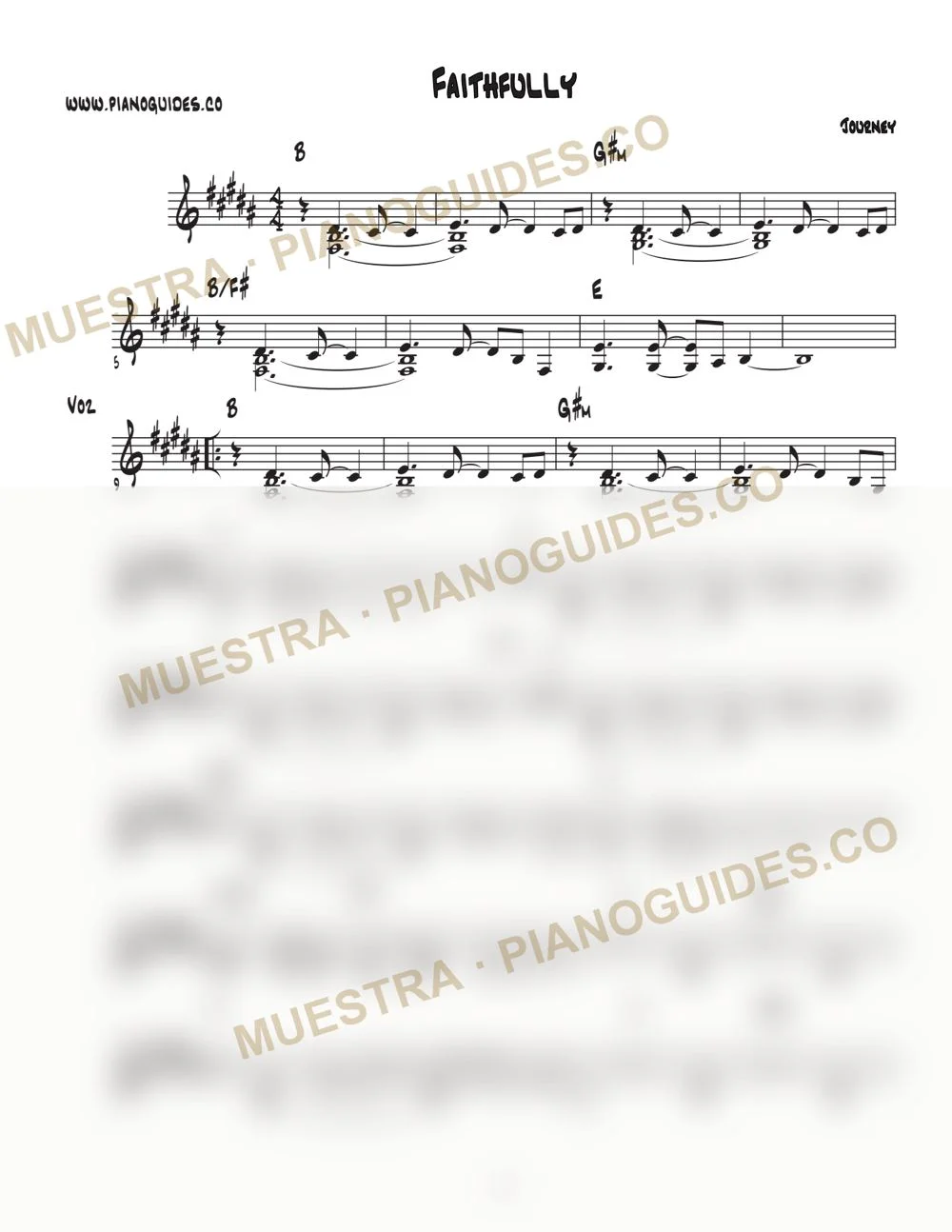 Primera página de la guía Faithfully