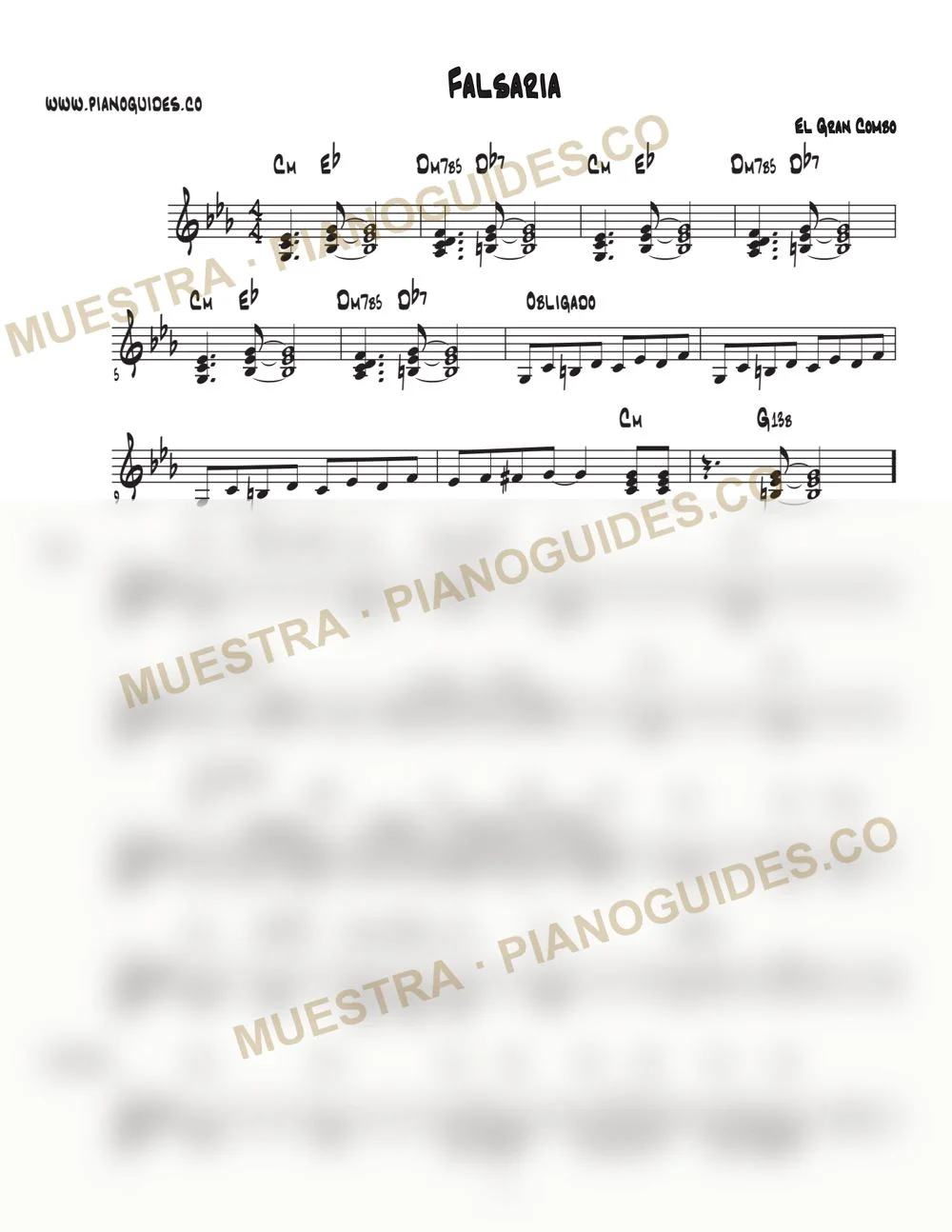 Primera página de la guía Falsaria
