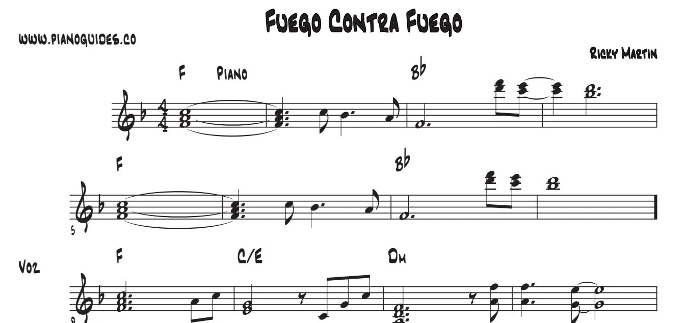 Título y primeras líneas de la guía de Fuego Contra Fuego