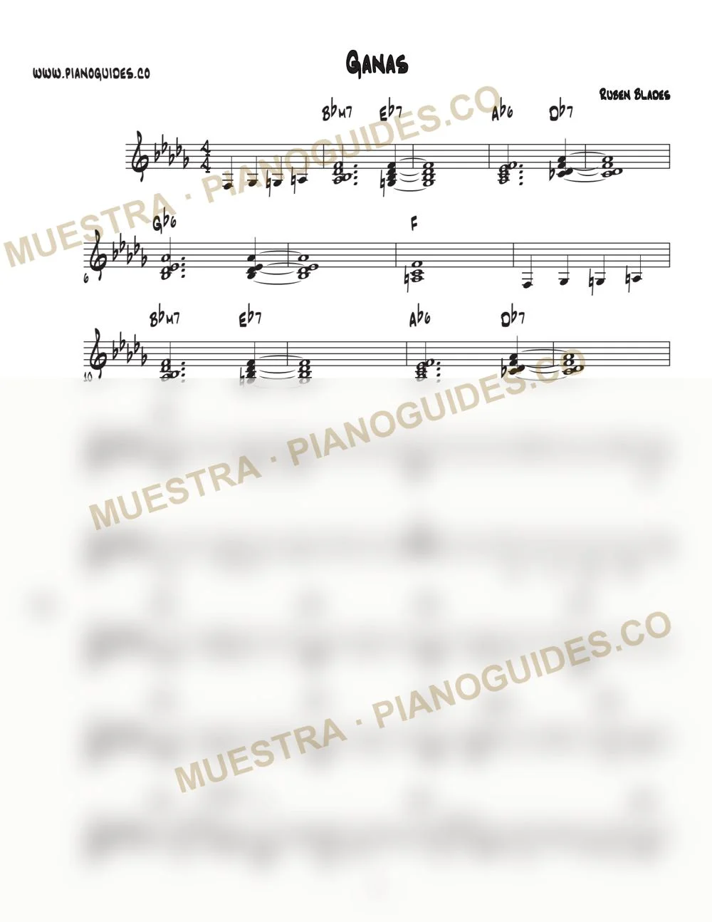 Primera página de la guía Ganas