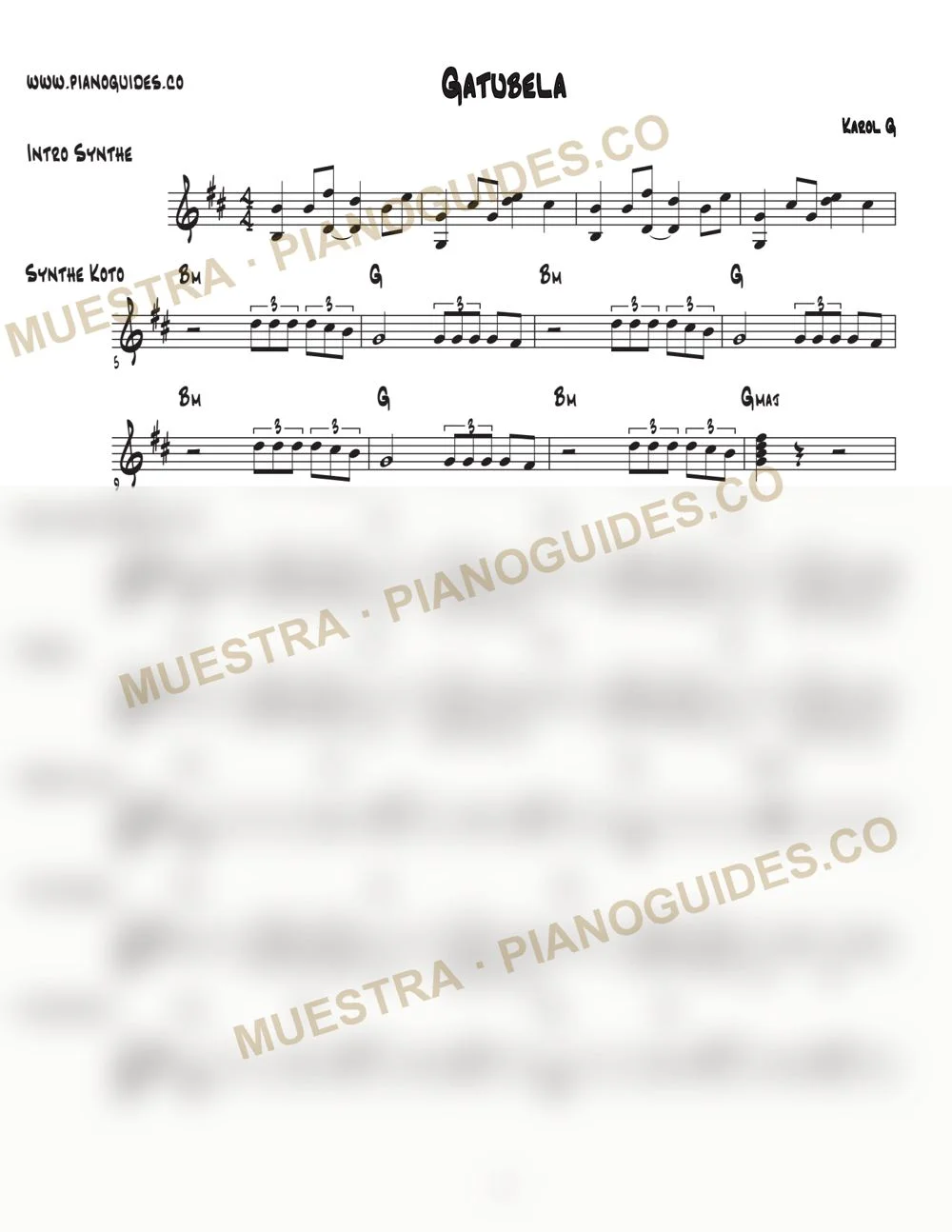 Primera página de la guía Gatúbela