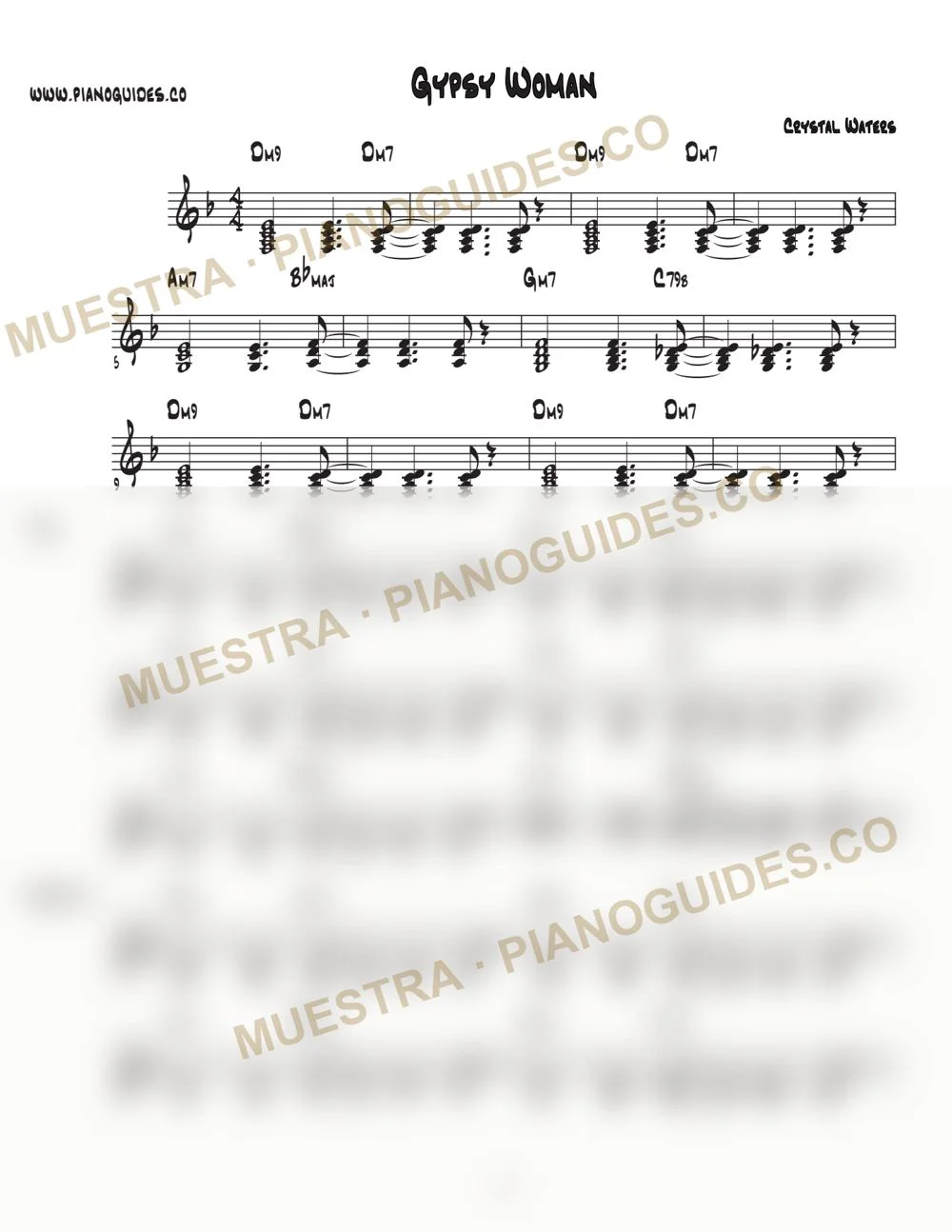 Primera página de la guía Gypsy Woman