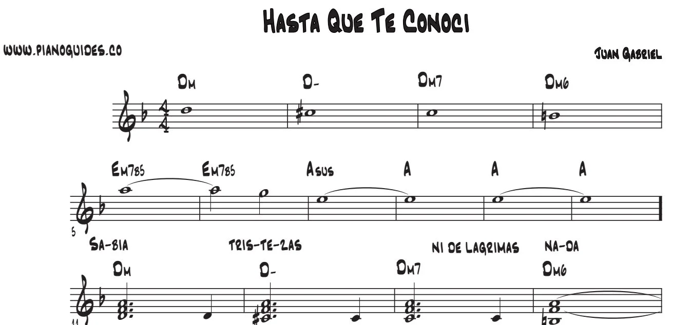 Título y primeras líneas de la guía de Hasta Que Te Conocí