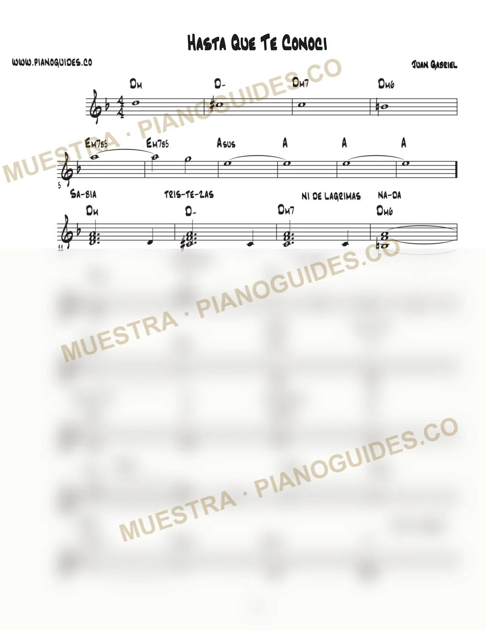 Primera página de la guía Hasta Que Te Conocí