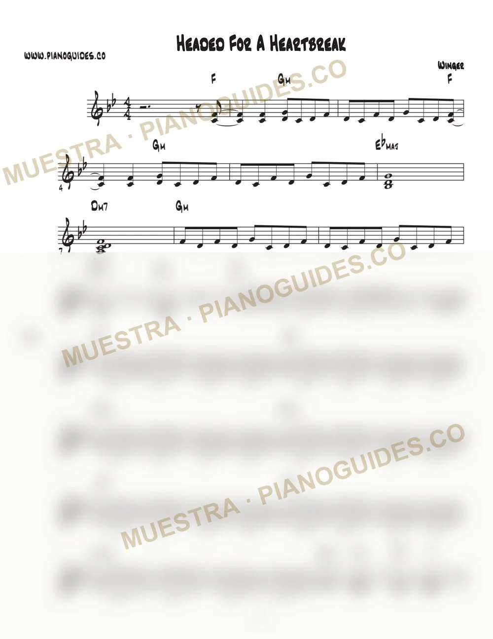 Primera página de la guía Headed For A Heartbreak
