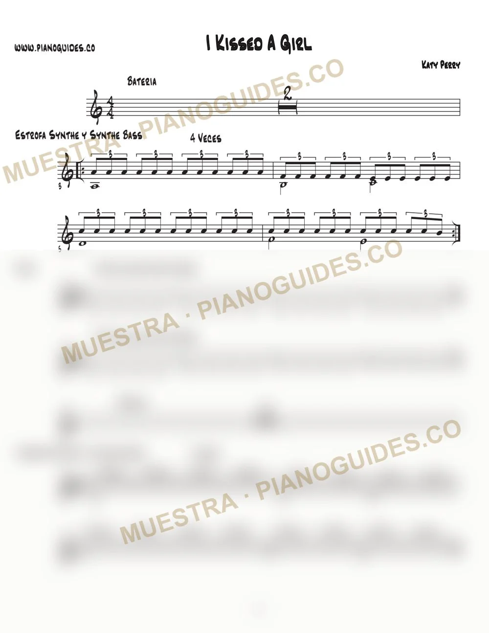 Primera página de la guía I Kissed A Girl