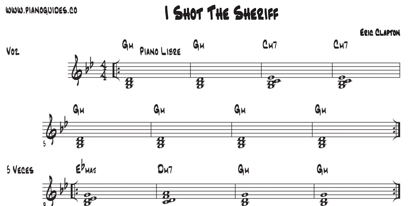 Título y primeras líneas de la guía de I Shot The Sheriff