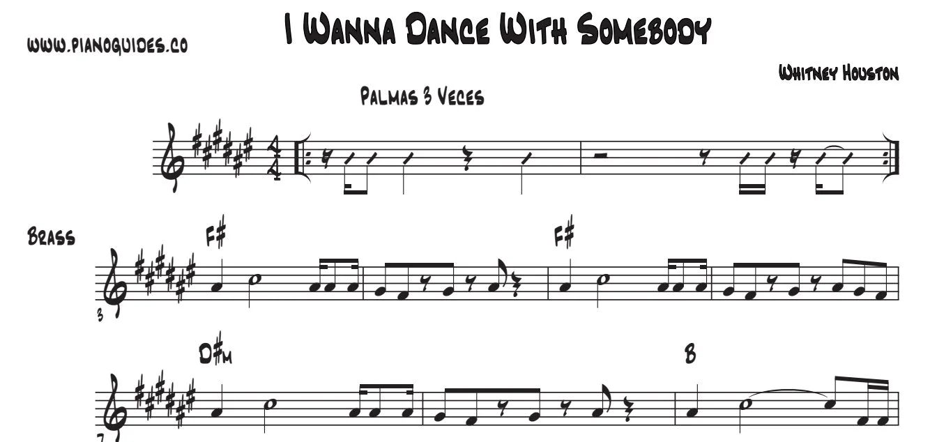 Título y primeras líneas de la guía de I Wanna Dance With Somebody