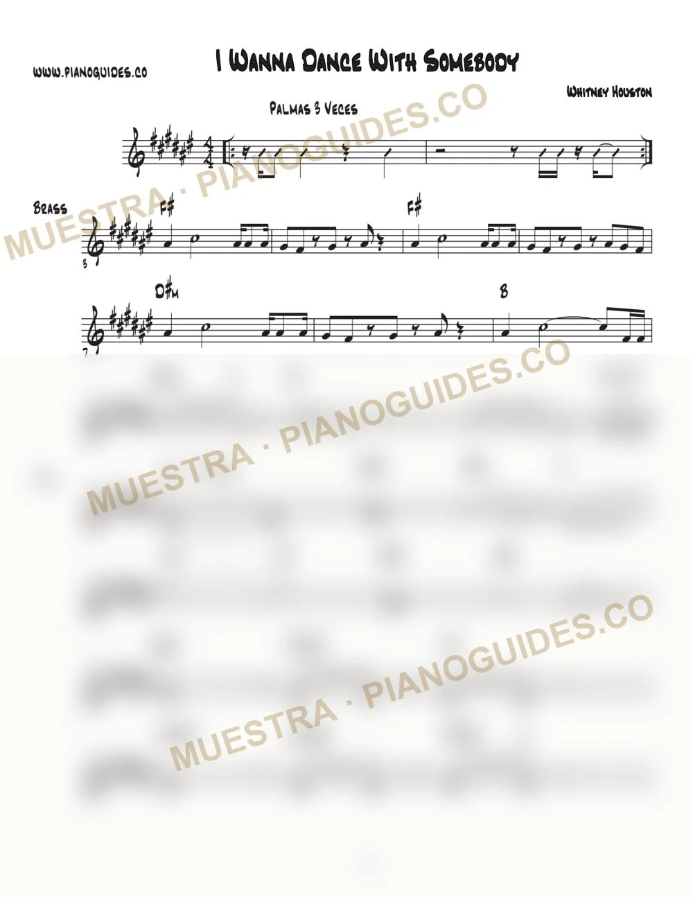 Primera página de la guía I Wanna Dance With Somebody