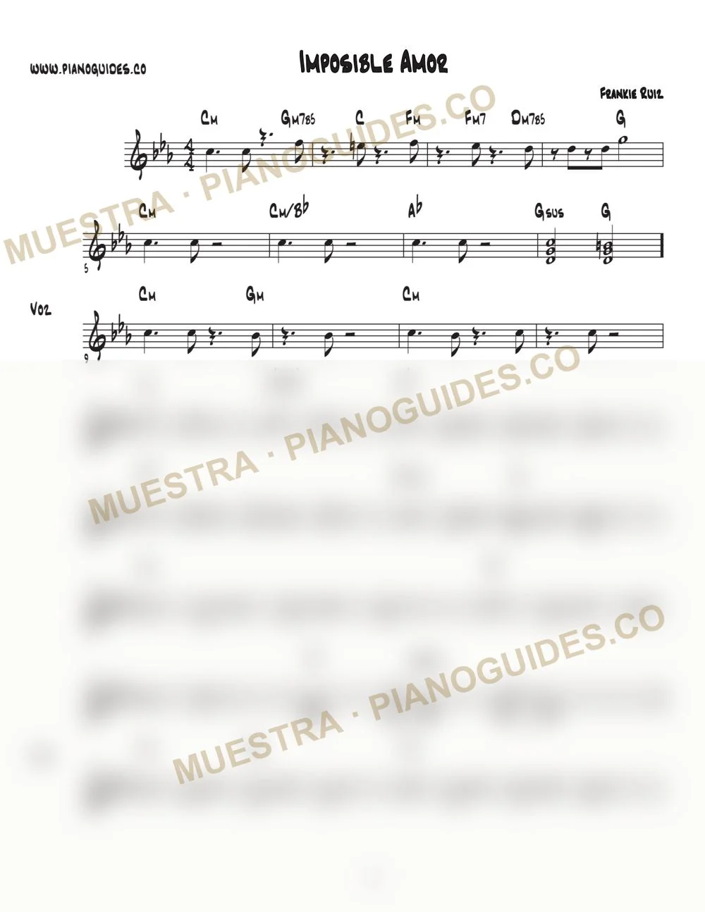 Primera página de la guía Imposible Amor