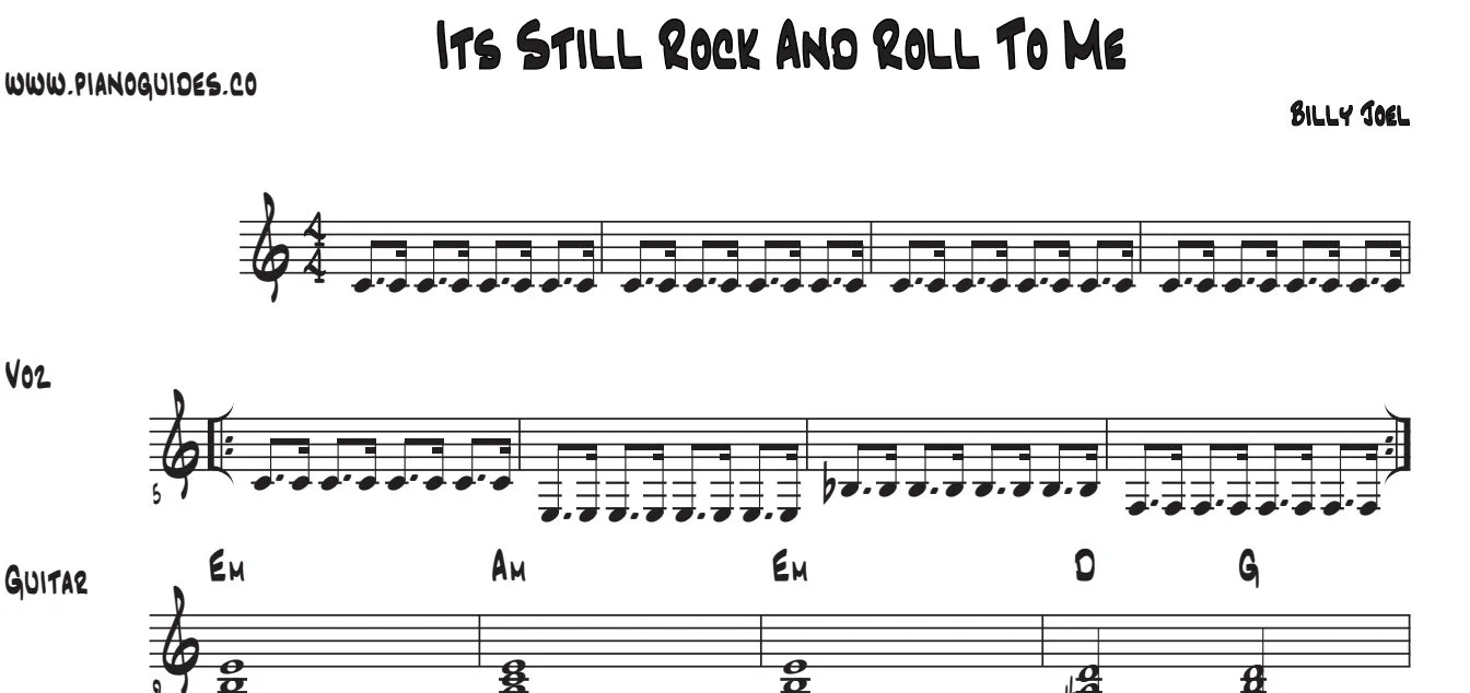 Título y primeras líneas de la guía de It's Still Rock And Roll To Me