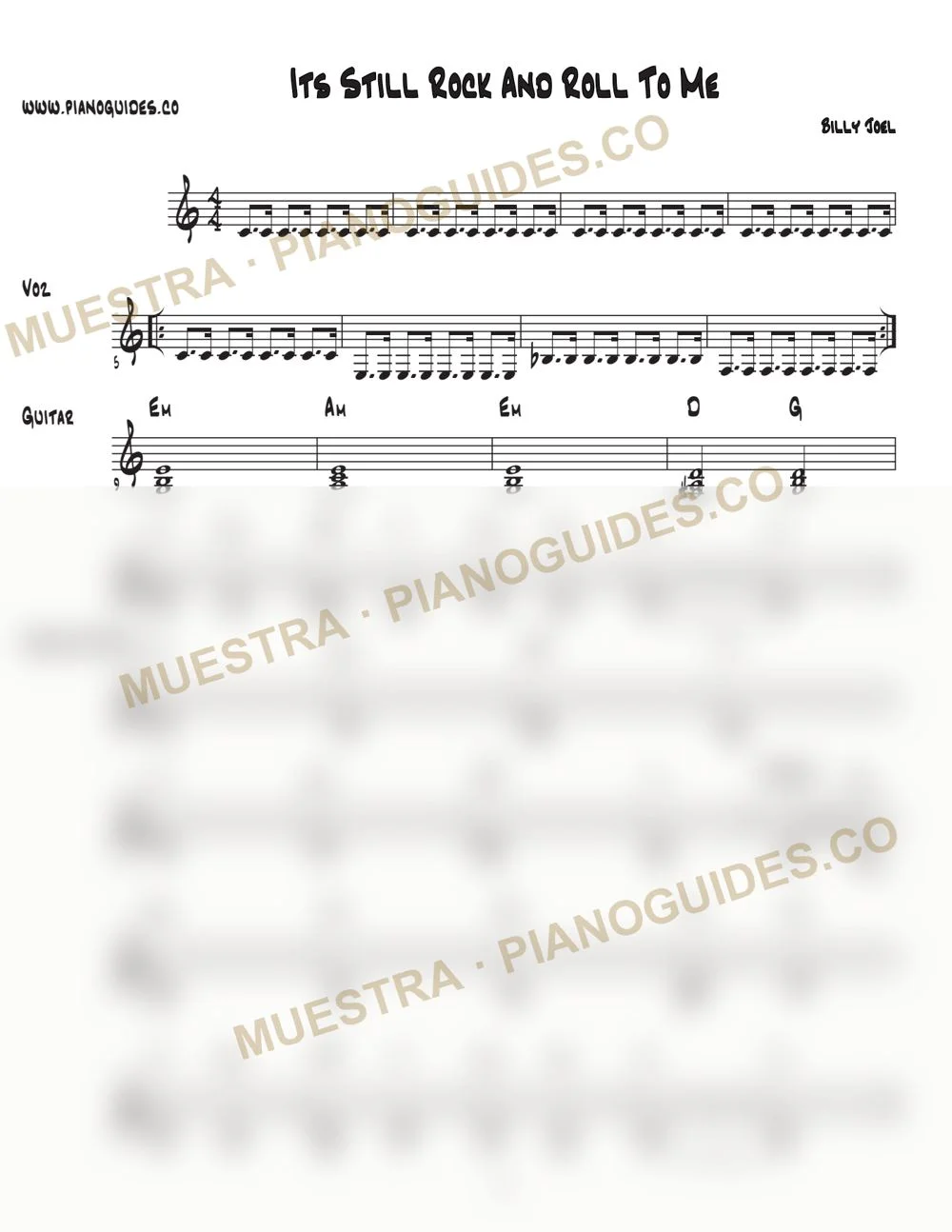 Primera página de la guía It's Still Rock And Roll To Me