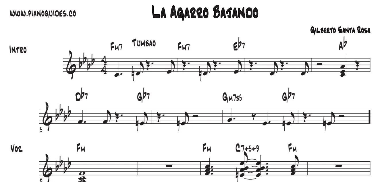 Título y primeras líneas de la guía de La Agarro Bajando