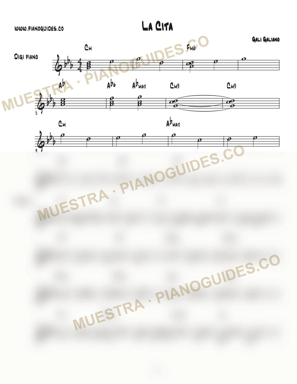 Primera página de la guía La Cita