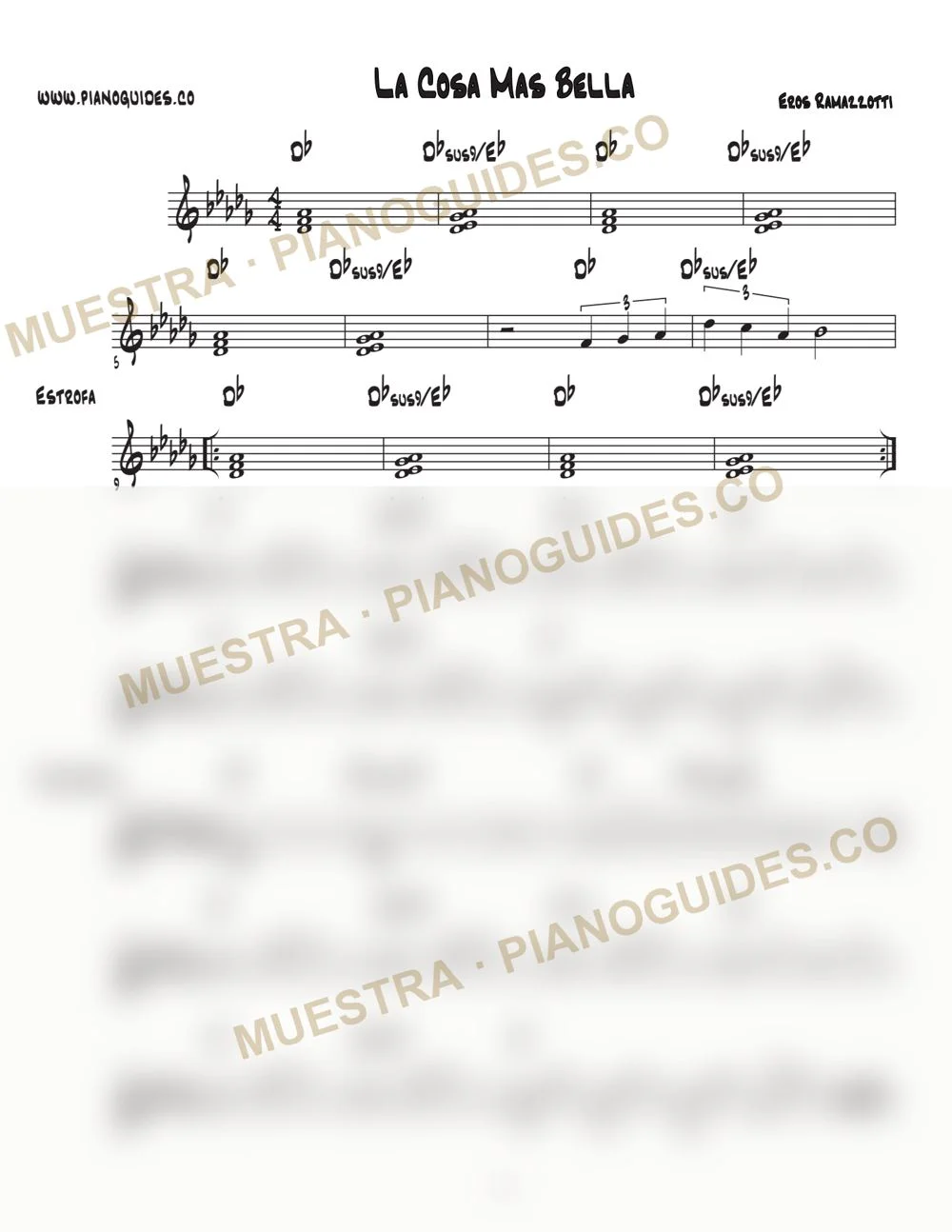 Primera página de la guía La Cosa Más Bella