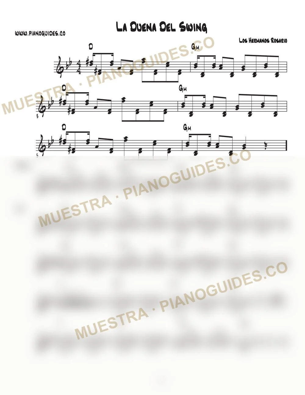 Primera página de la guía La Dueña Del Swing