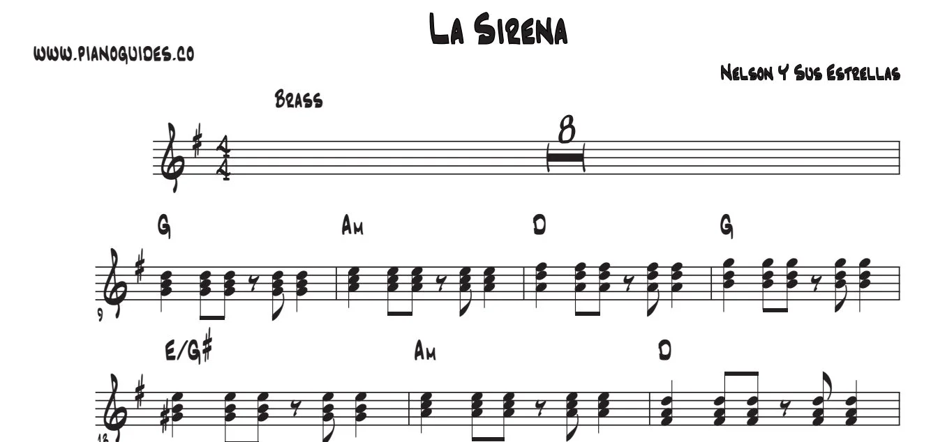 Título y primeras líneas de la guía de La Sirena