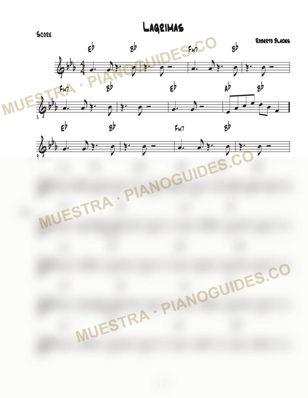 Primera página de la guía Lágrimas
