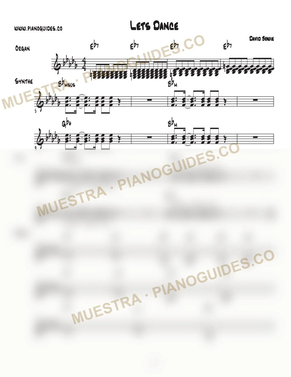 Primera página de la guía Let's Dance