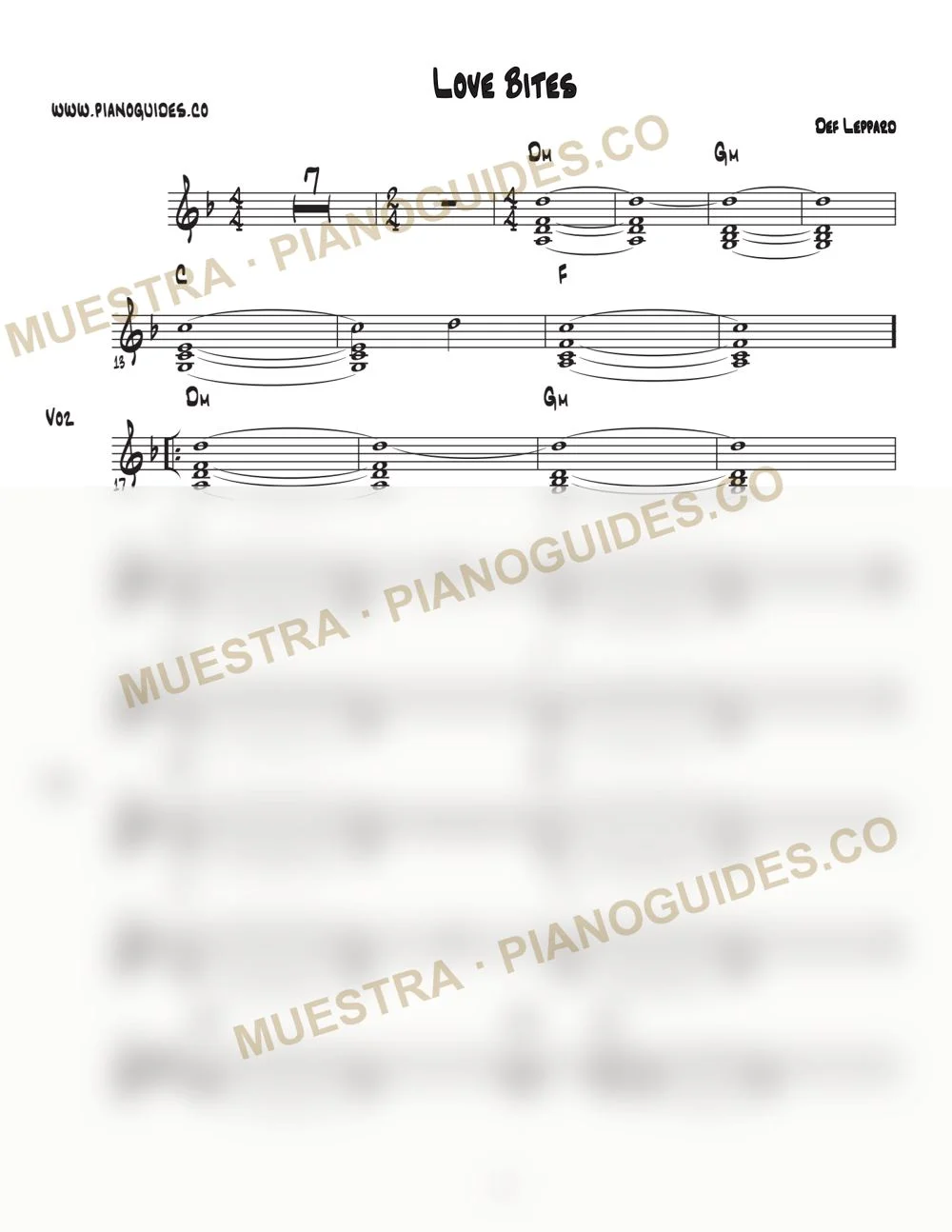 Primera página de la guía Love Bites