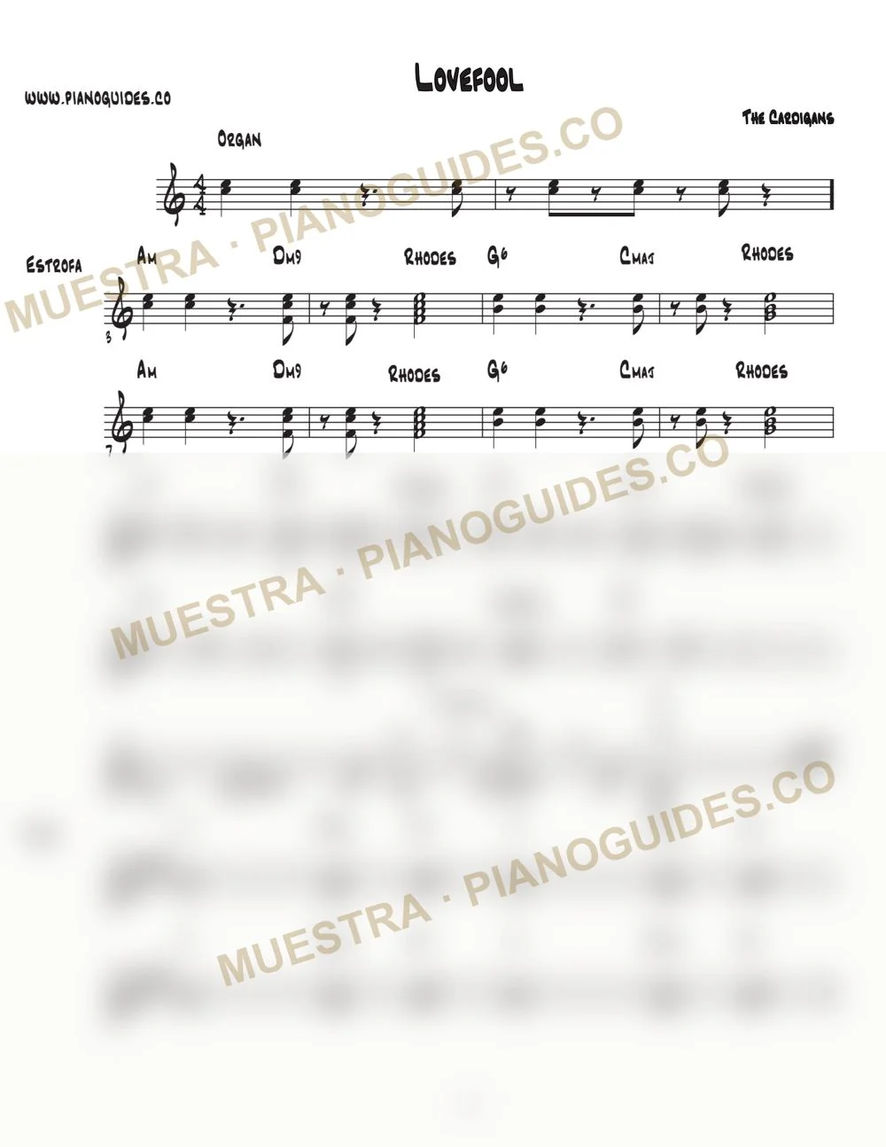 Primera página de la guía Lovefool