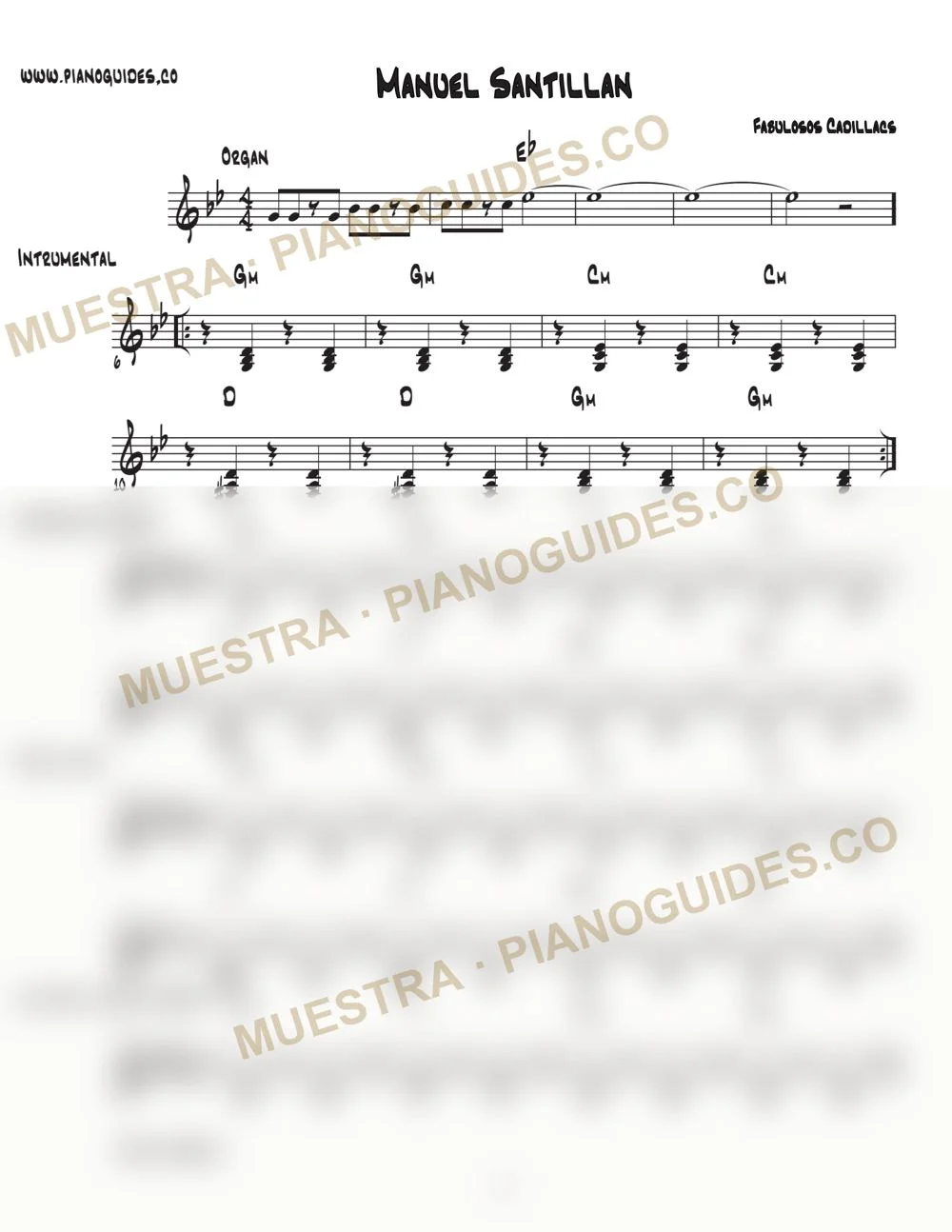 Primera página de la guía Manuel Santillán