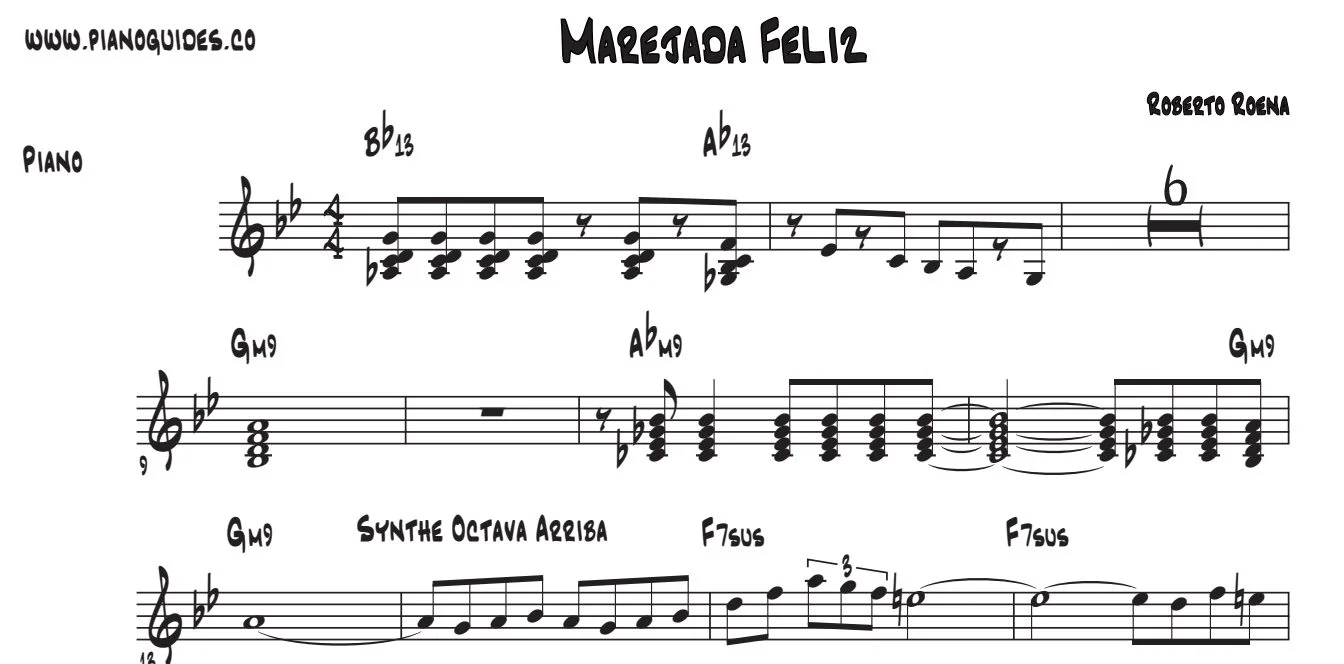Título y primeras líneas de la guía de Marejada Feliz