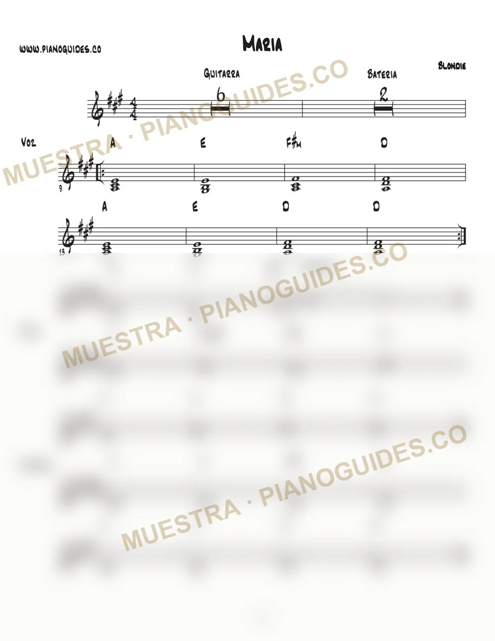 Primera página de la guía María