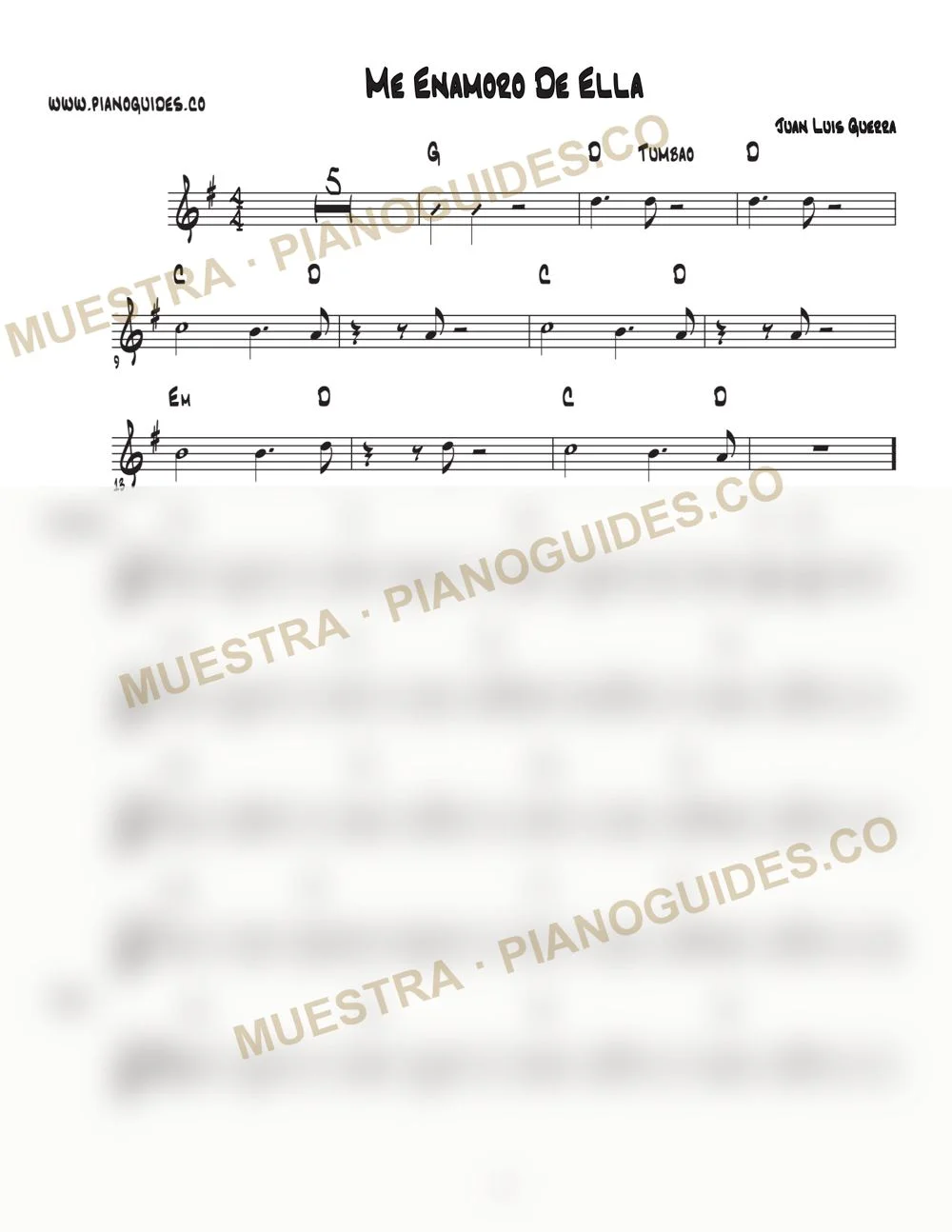 Primera página de la guía Me Enamoro De Ella