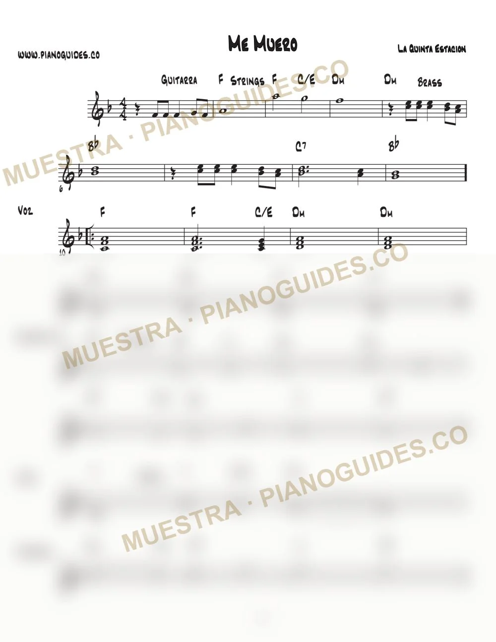 Primera página de la guía Me Muero