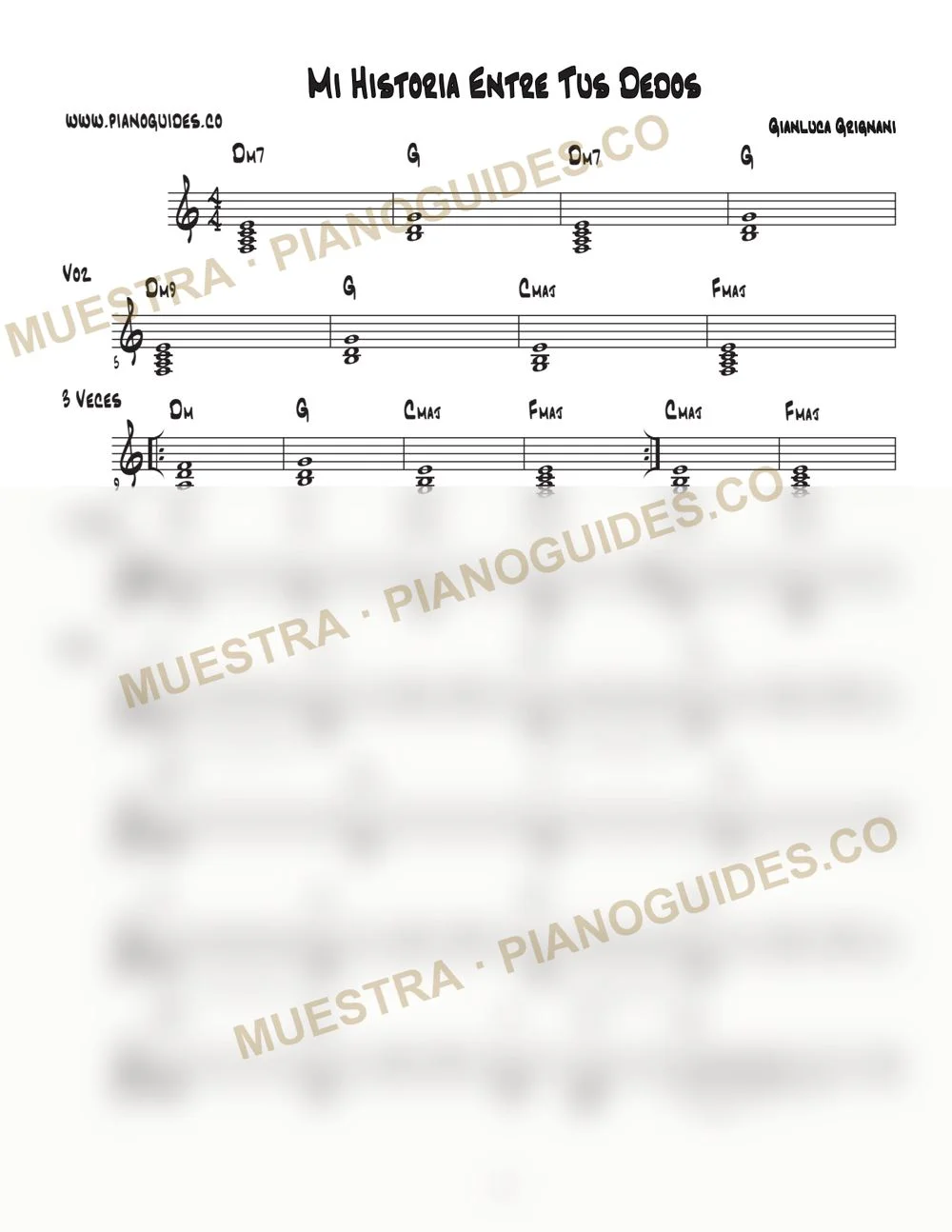Primera página de la guía Mi Historia Entre Tus Dedos