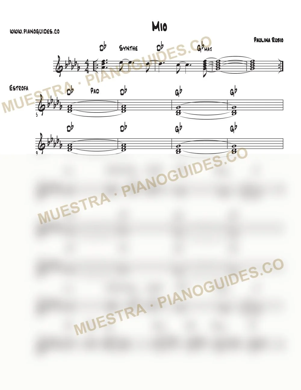 Primera página de la guía Mío