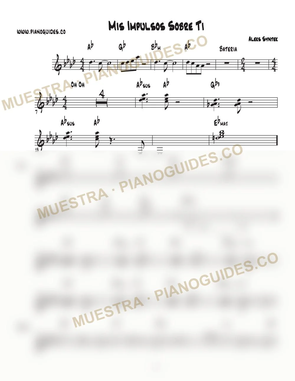 Primera página de la guía Mis Impulsos Sobre Ti