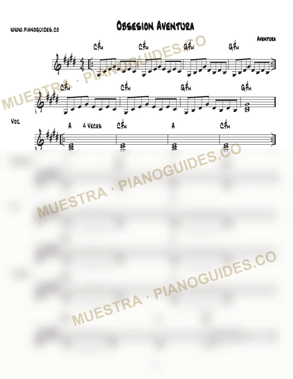 Primera página de la guía Obsesión