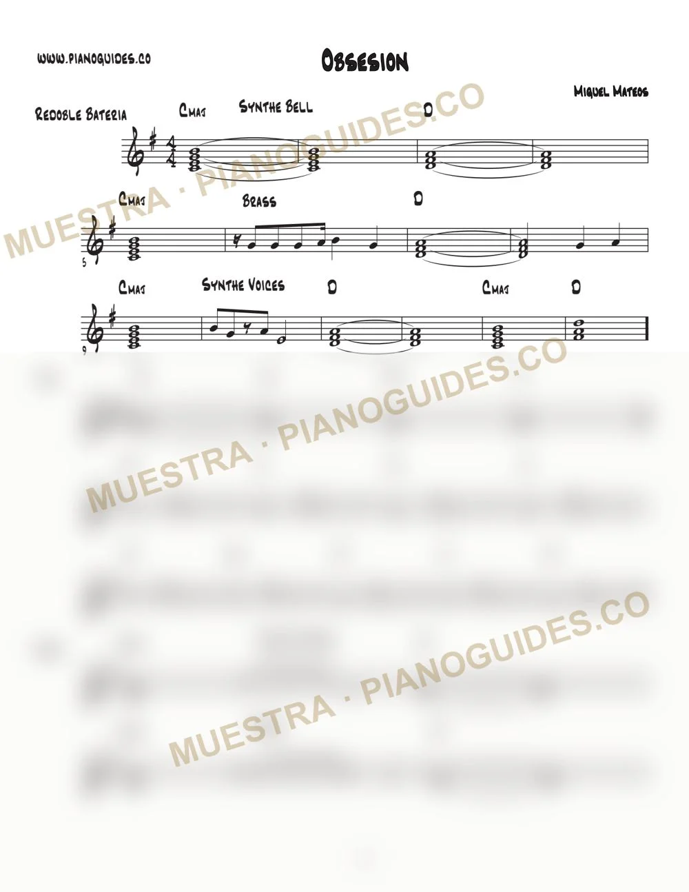 Primera página de la guía Obsesión
