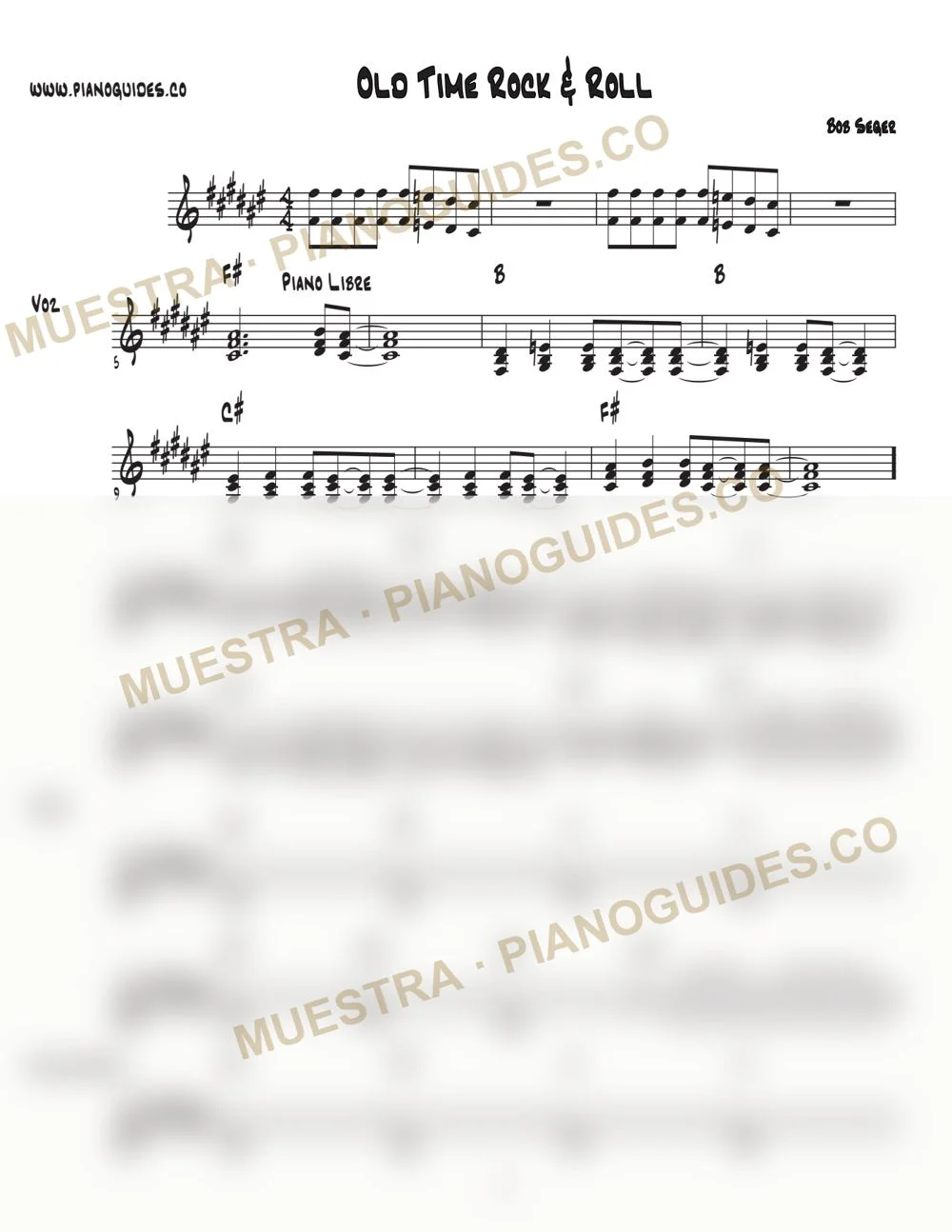 Primera página de la guía Old Time Rock & Roll