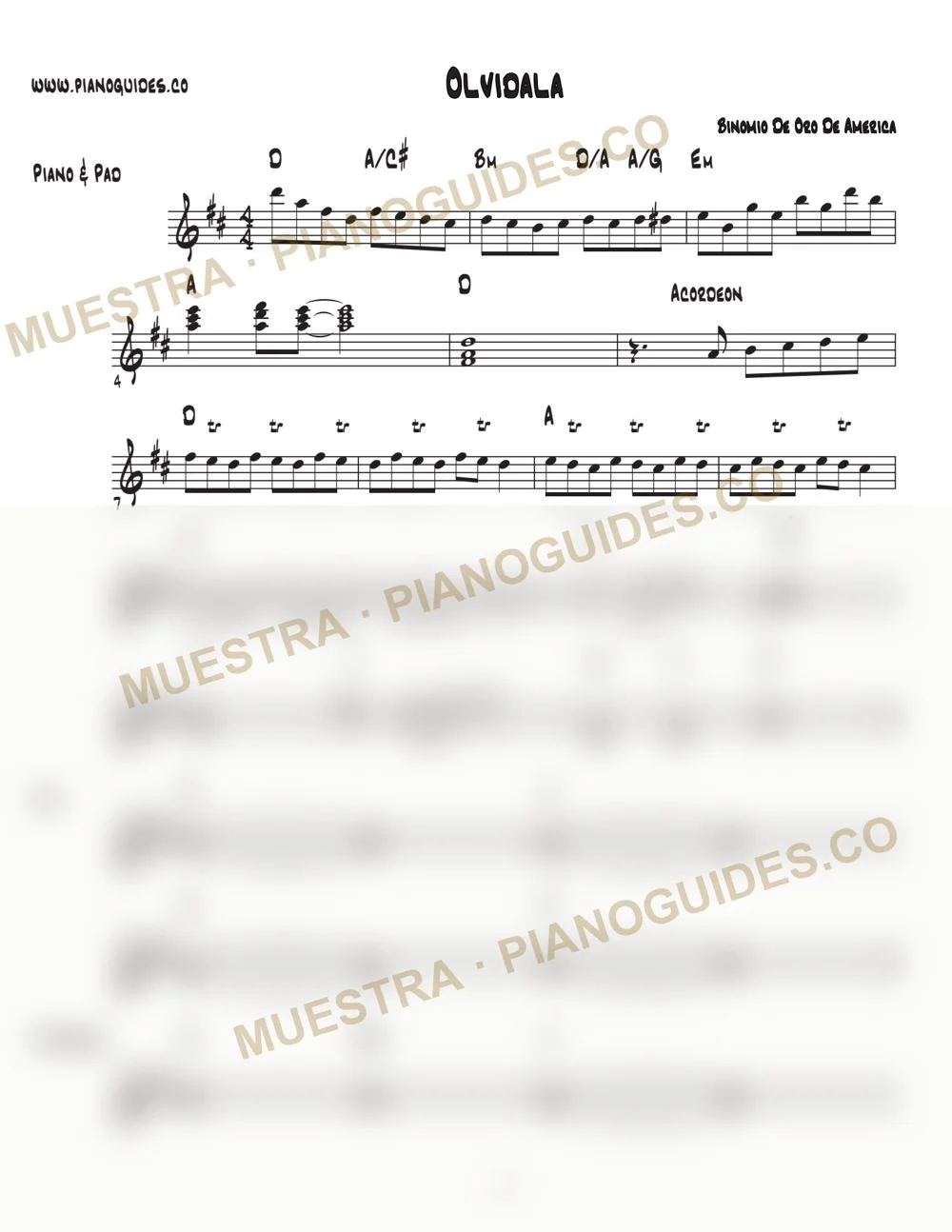 Primera página de la guía Olvídala