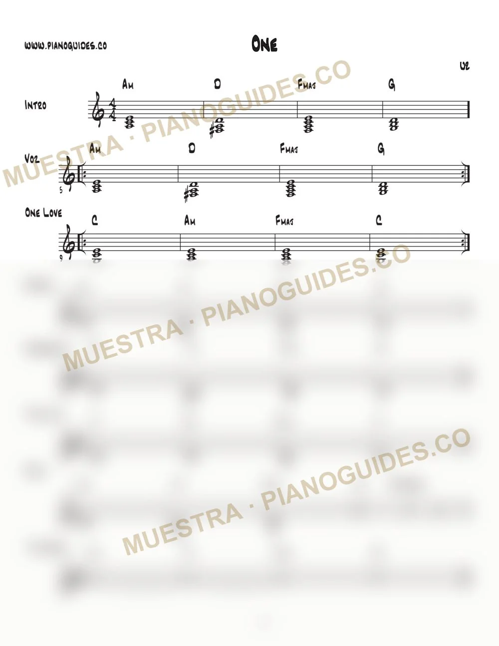 Primera página de la guía One
