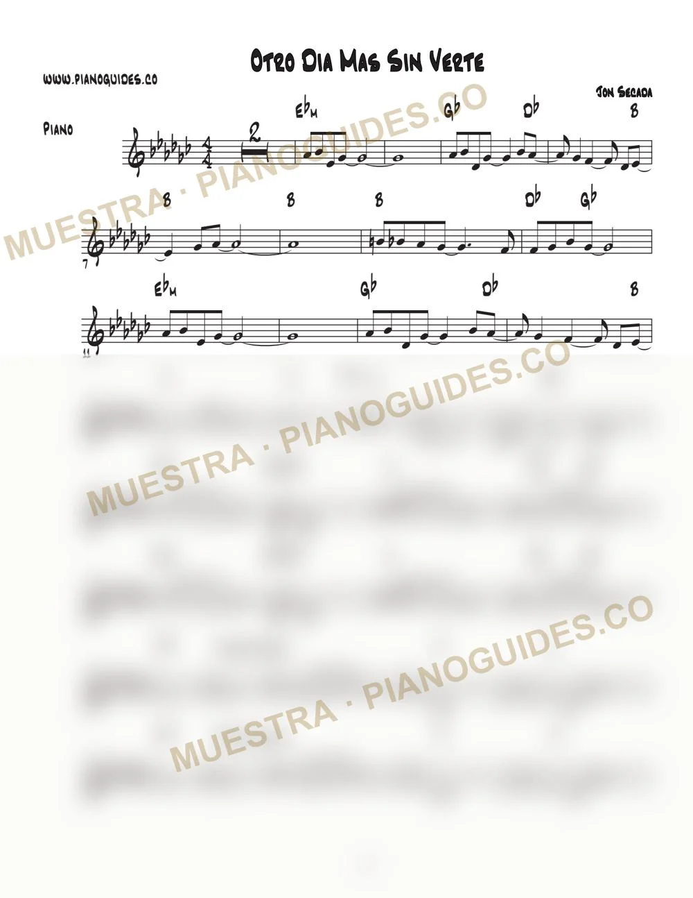 Primera página de la guía Otro Día Más Sin Verte