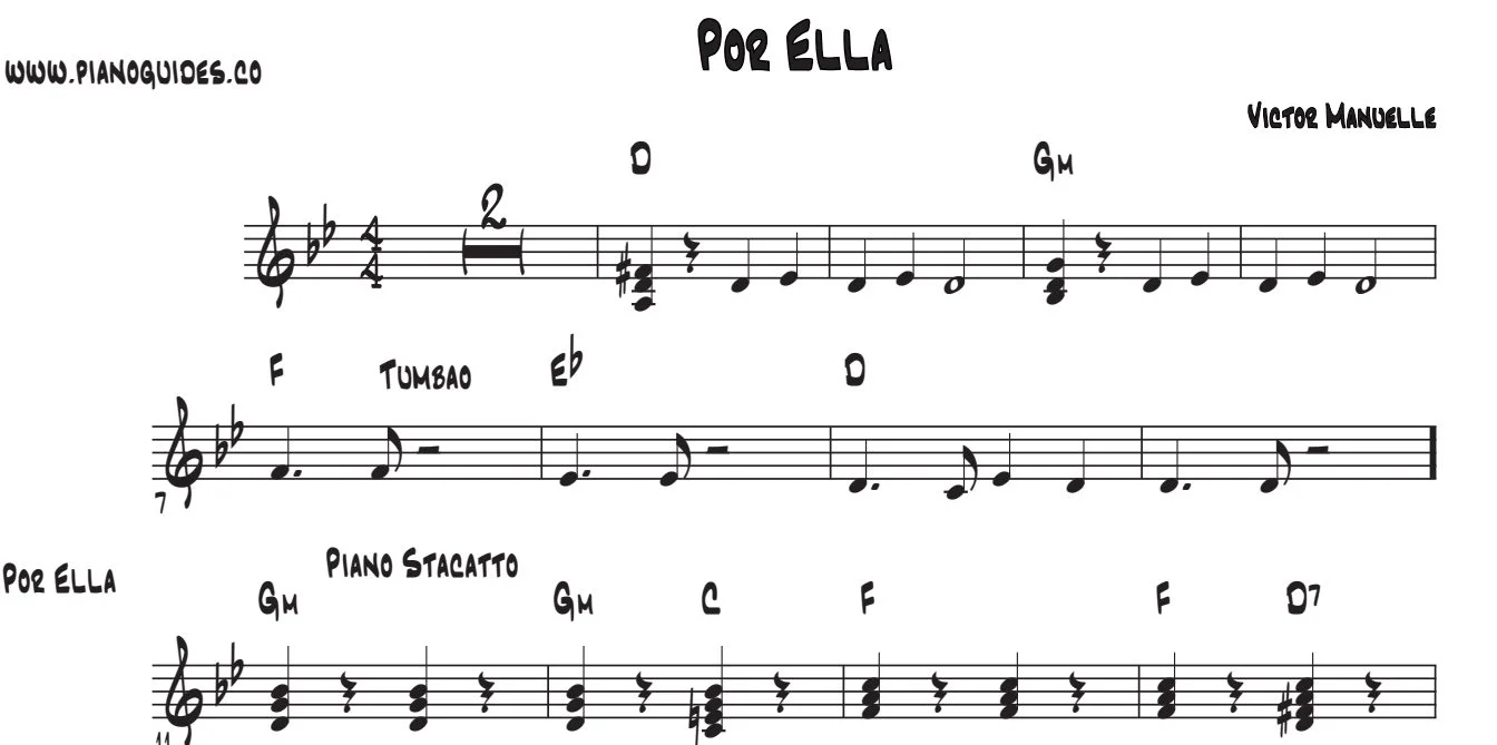 Título y primeras líneas de la guía de Por Ella