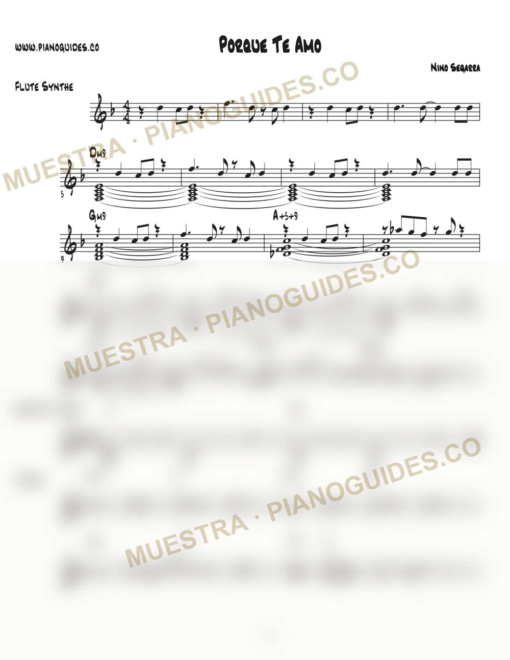 Primera página de la guía Porque Te Amo