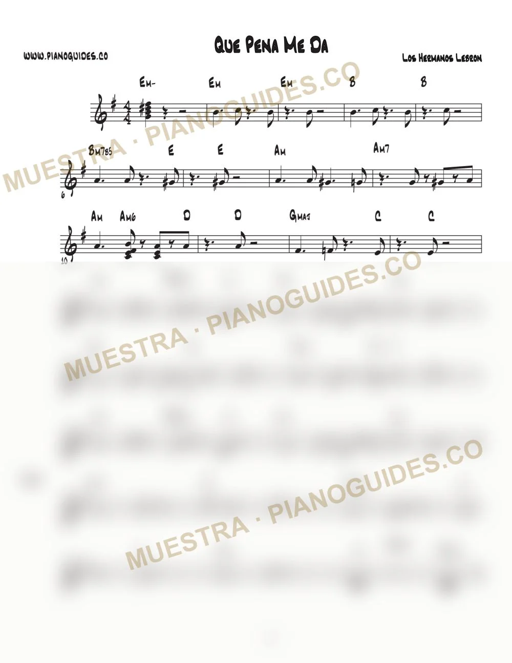 Primera página de la guía Qué Pena Me Da