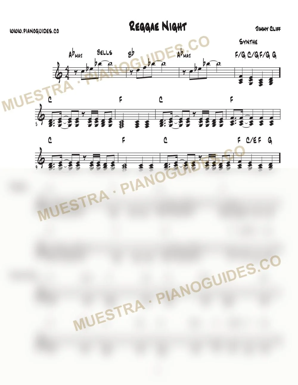 Primera página de la guía Reggae Night
