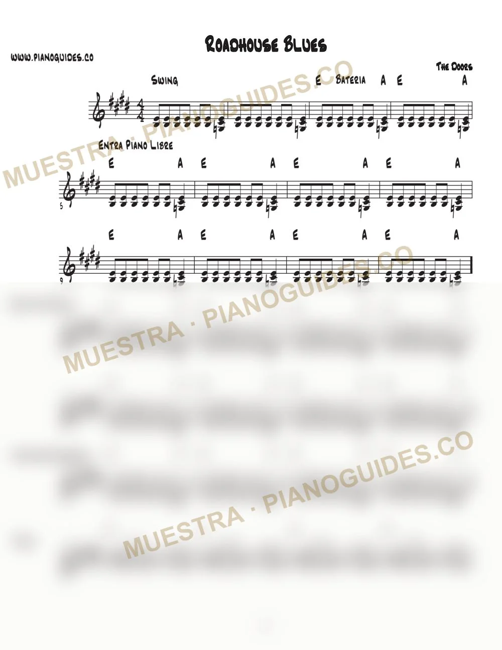Primera página de la guía Roadhouse Blues